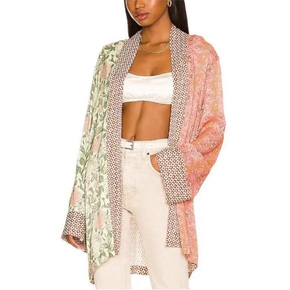 TELL YOUR FRIENDS Kimono Sz XS Versatile Oversize Wide Sleeve Luxury Boho Fairy - Picture 3 of 16